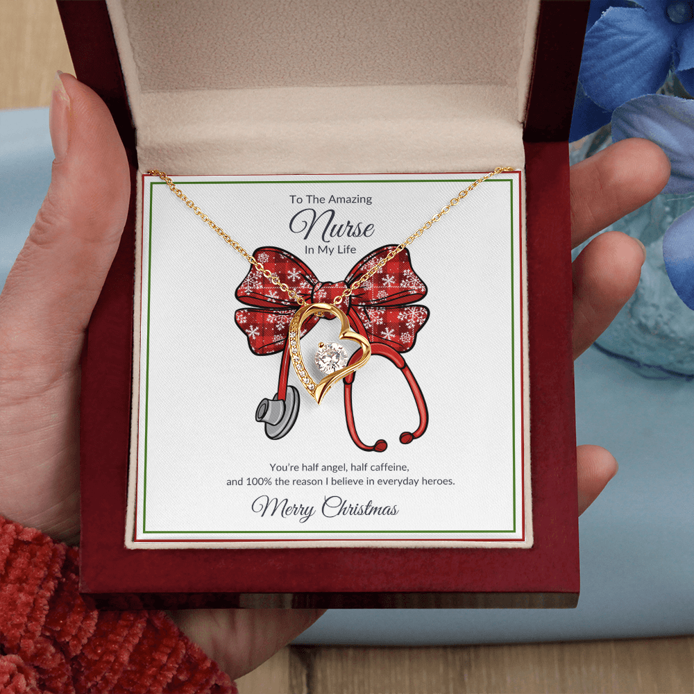 The Amazing Nurse In My Life Heart Necklace