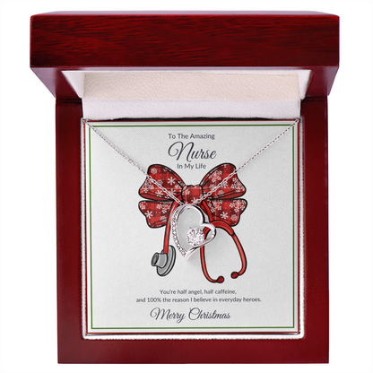 The Amazing Nurse In My Life Heart Necklace