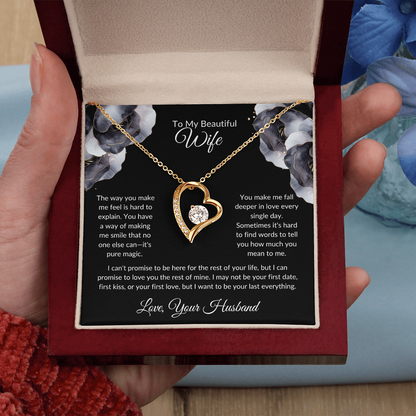 Wife Heart Necklace The Way You Make Me Feel