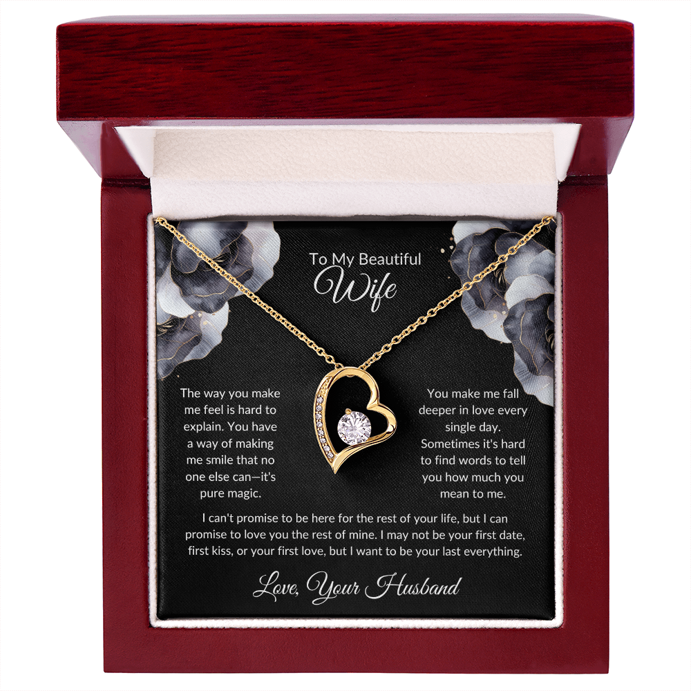 Wife Heart Necklace The Way You Make Me Feel