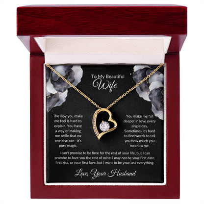 Wife Heart Necklace The Way You Make Me Feel