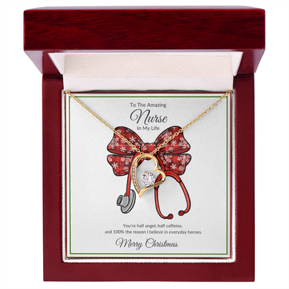 The Amazing Nurse In My Life Heart Necklace
