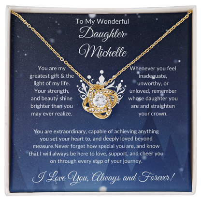 The Personalized "Straighten Your Crown" Love Knot Necklace: The Only Gift That Truly Says, "Remember Whose Daughter You Are"