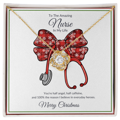 To The Nurse In My life Love Knot Necklace