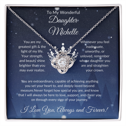 The Personalized "Straighten Your Crown" Love Knot Necklace: The Only Gift That Truly Says, "Remember Whose Daughter You Are"
