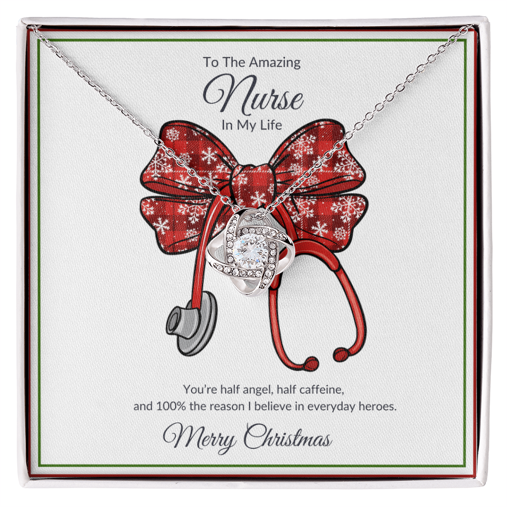 To The Nurse In My life Love Knot Necklace