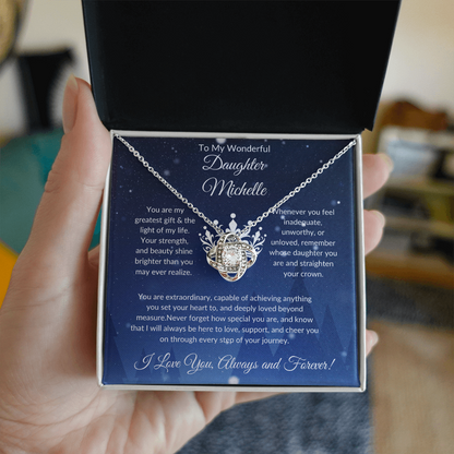 The Personalized "Straighten Your Crown" Love Knot Necklace: The Only Gift That Truly Says, "Remember Whose Daughter You Are"