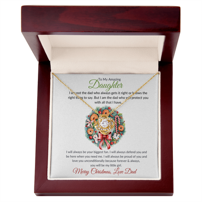 Daughter Love Knot Christmas Necklace