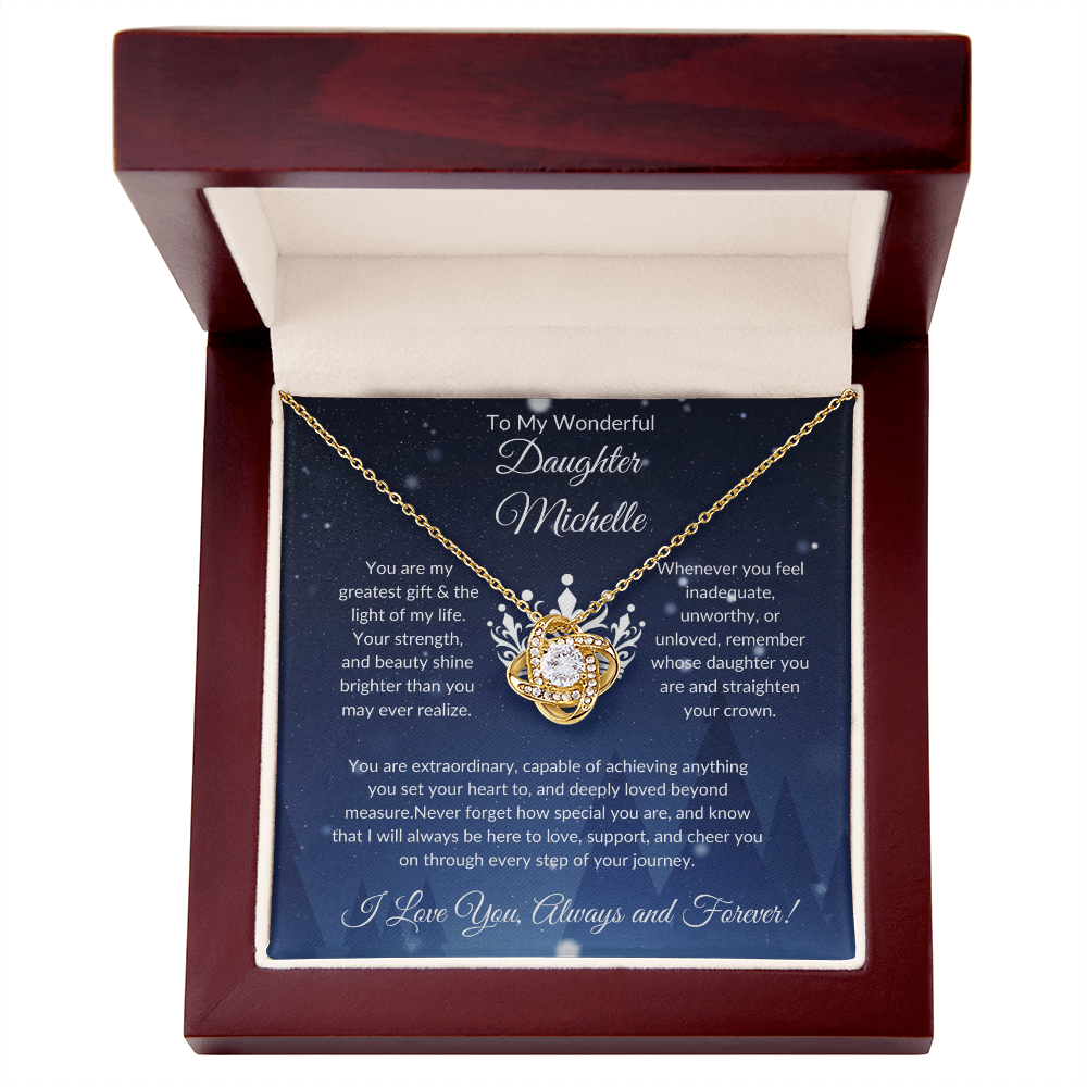 The Personalized "Straighten Your Crown" Love Knot Necklace: The Only Gift That Truly Says, "Remember Whose Daughter You Are"