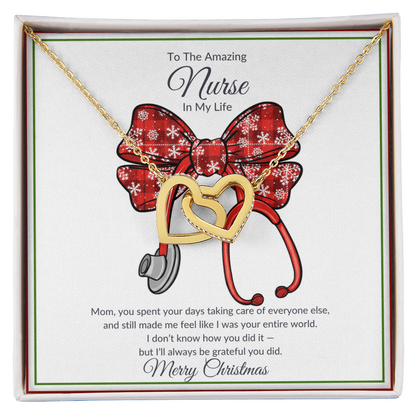 2 Hearts Mother Nurse Necklace