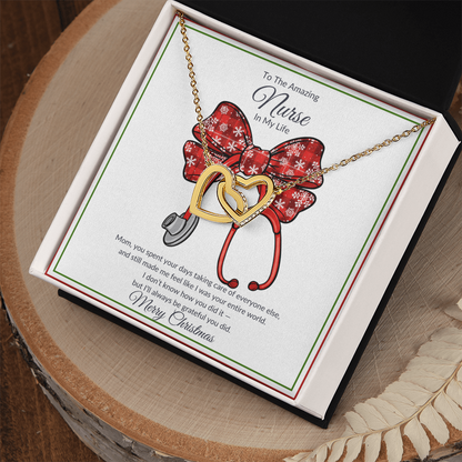 2 Hearts Mother Nurse Necklace