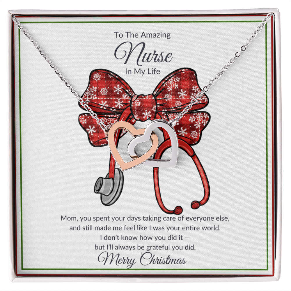2 Hearts Mother Nurse Necklace