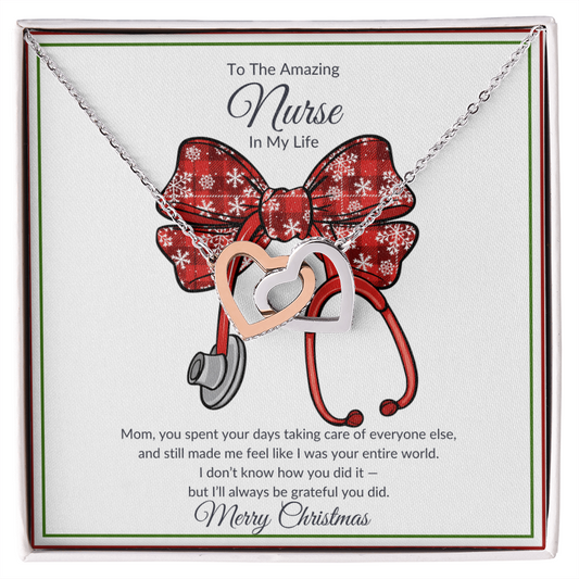 2 Hearts Mother Nurse Necklace