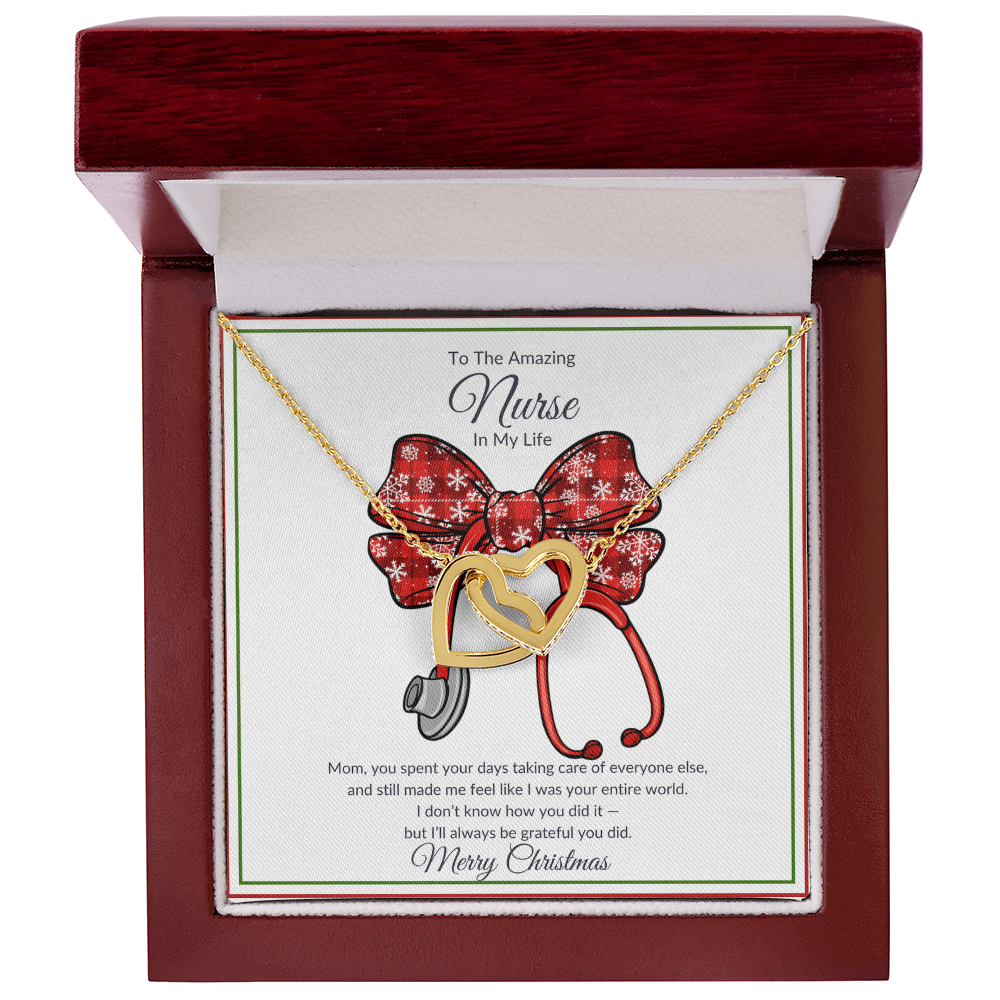 2 Hearts Mother Nurse Necklace