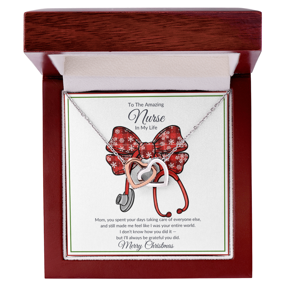 2 Hearts Mother Nurse Necklace