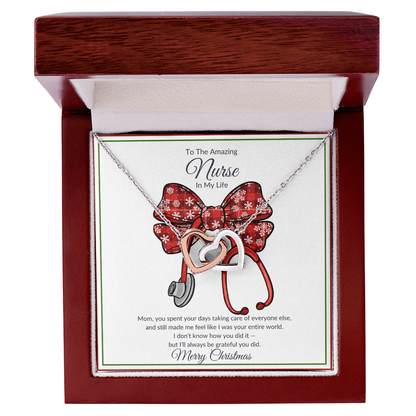 2 Hearts Mother Nurse Necklace