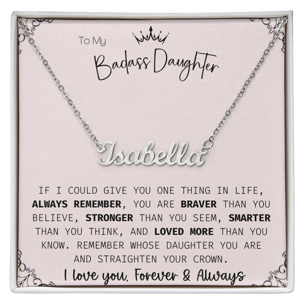 BadA$$ Daughter Personalized Necklace