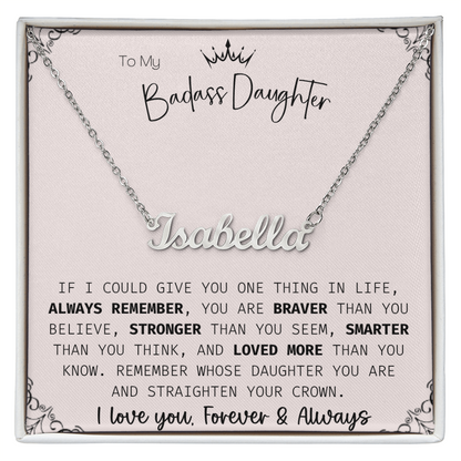 BadA$$ Daughter Personalized Necklace