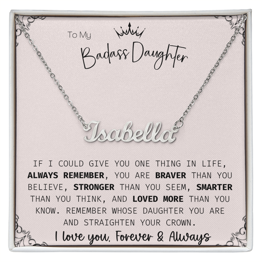 BadA$$ Daughter Personalized Necklace