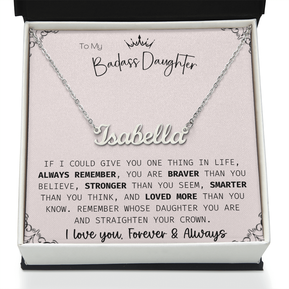BadA$$ Daughter Personalized Necklace