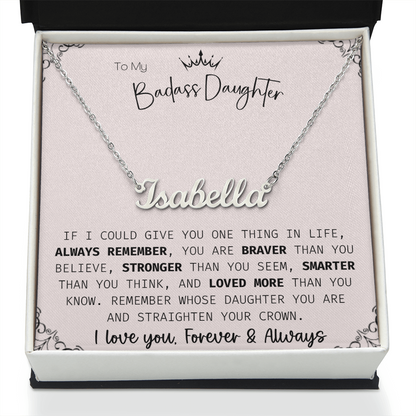 BadA$$ Daughter Personalized Necklace