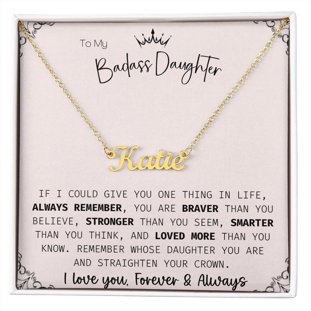 BadA$$ Daughter Personalized Necklace
