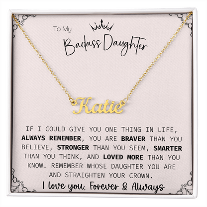 BadA$$ Daughter Personalized Necklace