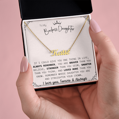 BadA$$ Daughter Personalized Necklace