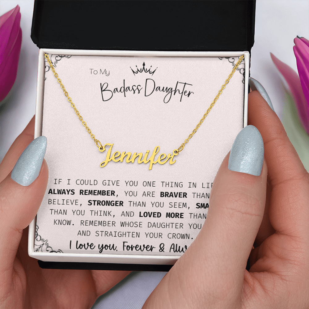 BadA$$ Daughter Personalized Necklace