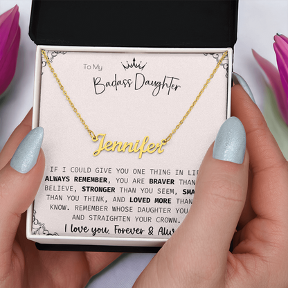 BadA$$ Daughter Personalized Necklace