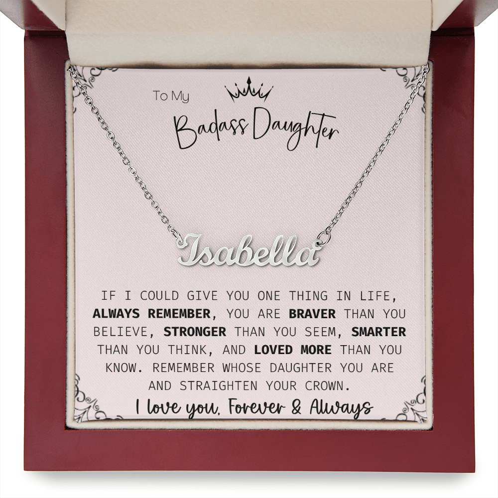 BadA$$ Daughter Personalized Necklace