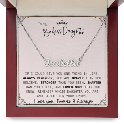 BadA$$ Daughter Personalized Necklace
