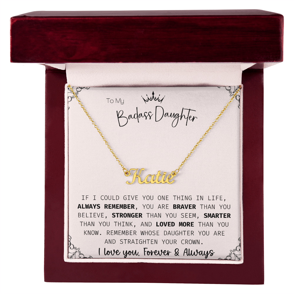 BadA$$ Daughter Personalized Necklace