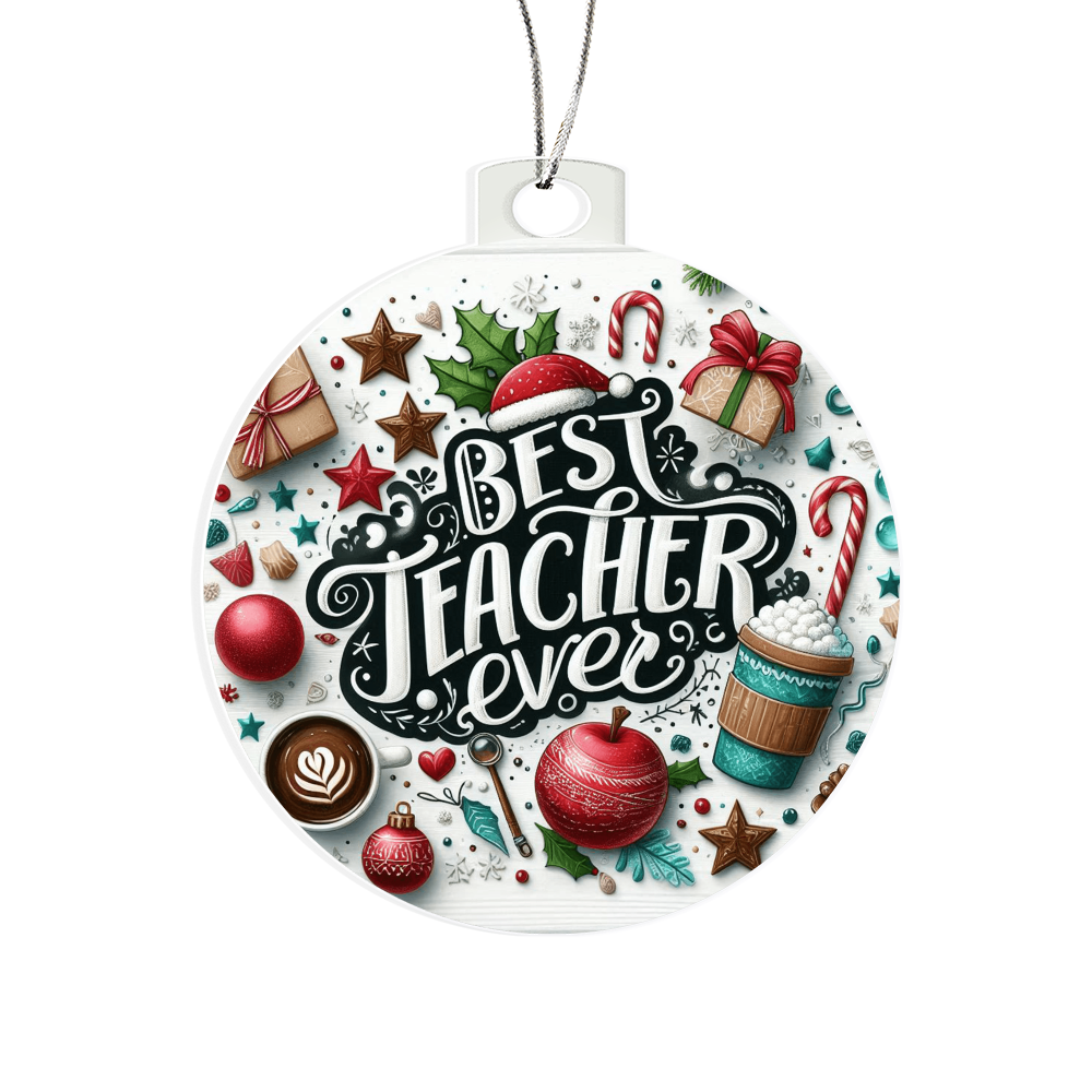 Best Teacher Ever Ornament V3