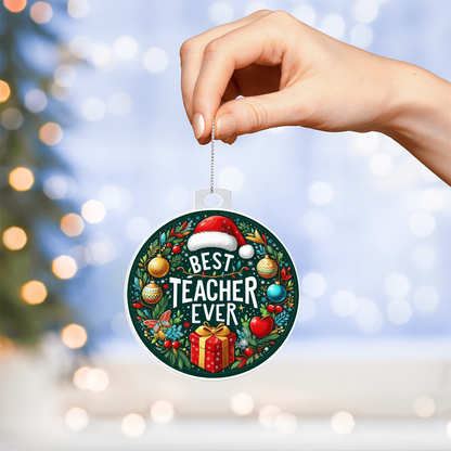Best Teacher Ornament V6