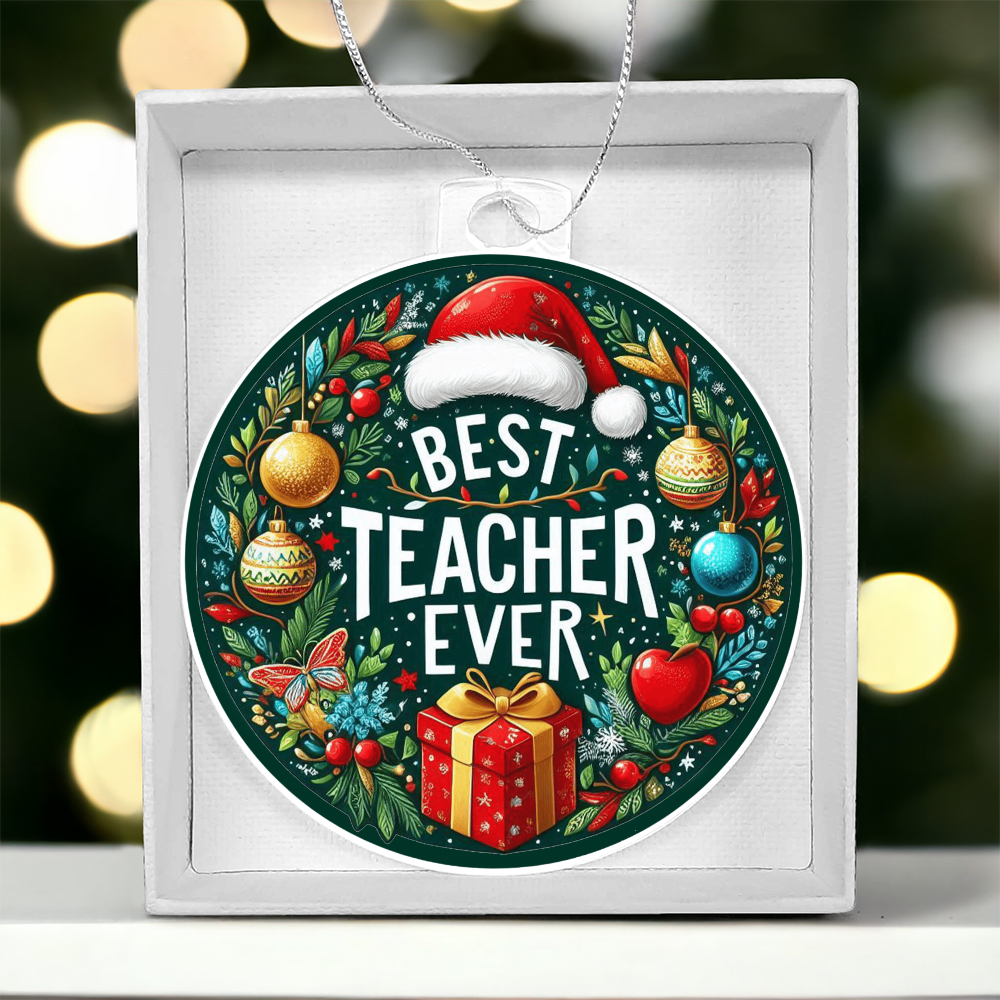 Best Teacher Ornament V6
