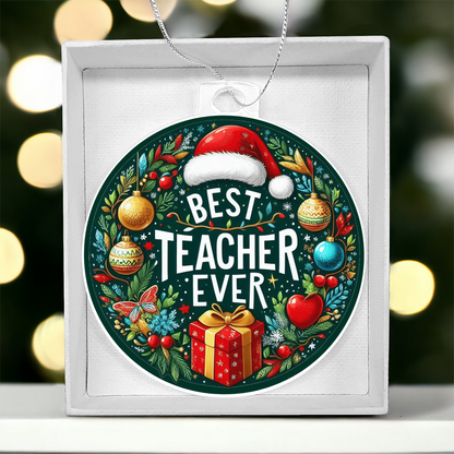 Best Teacher Ornament V6