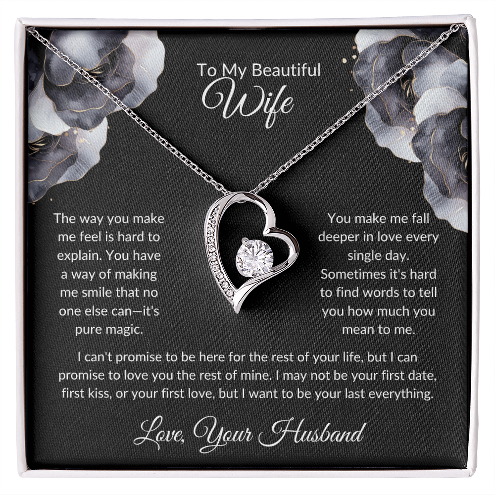 Wife Heart Necklace The Way You Make Me Feel