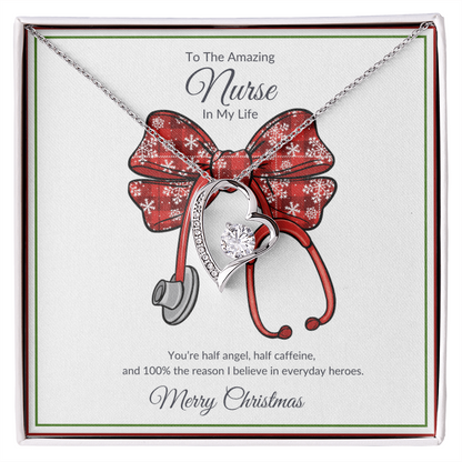 The Amazing Nurse In My Life Heart Necklace