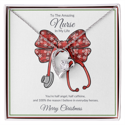 The Amazing Nurse In My Life Heart Necklace