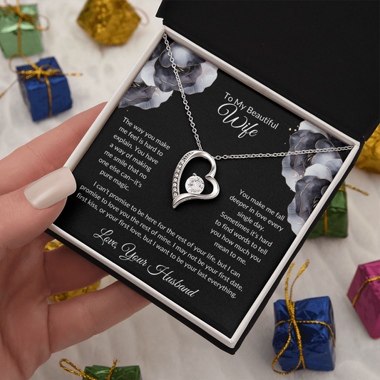 Wife Heart Necklace The Way You Make Me Feel