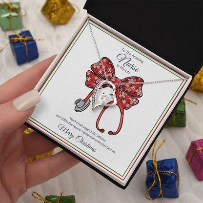 The Amazing Nurse In My Life Heart Necklace