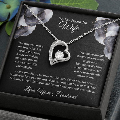 Wife Heart Necklace The Way You Make Me Feel