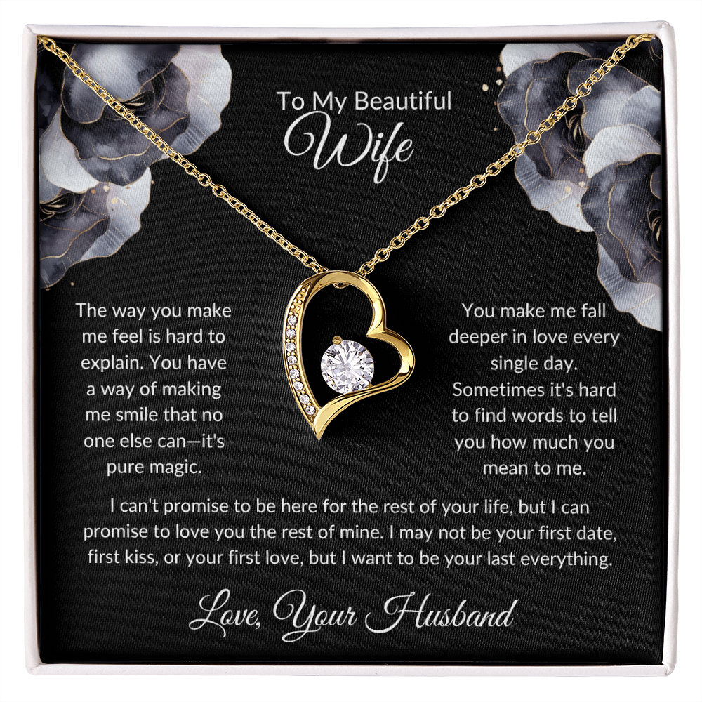 Wife Heart Necklace The Way You Make Me Feel