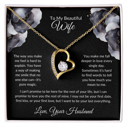 Wife Heart Necklace The Way You Make Me Feel