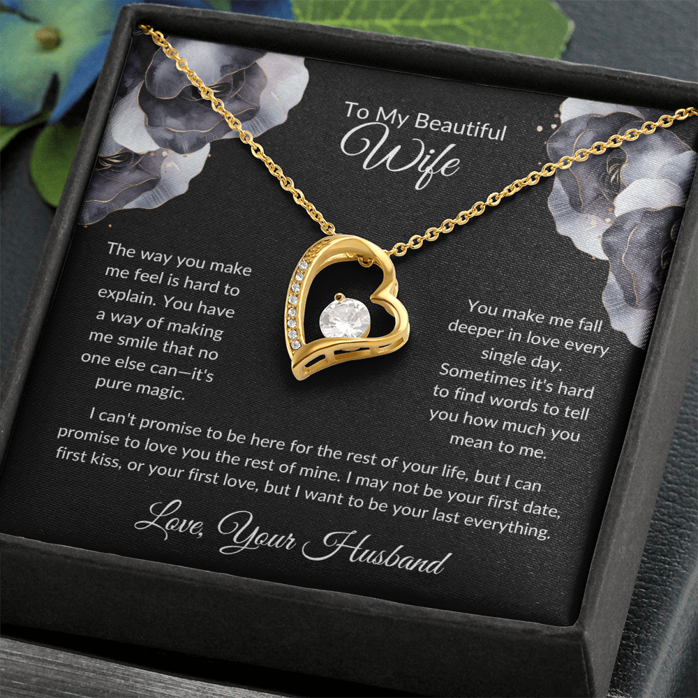 Wife Heart Necklace The Way You Make Me Feel