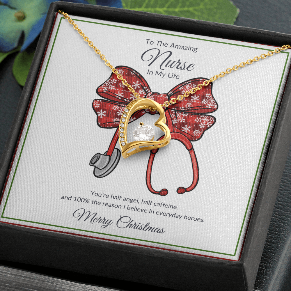 The Amazing Nurse In My Life Heart Necklace