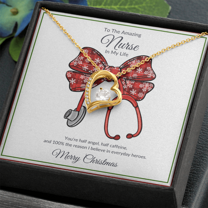 The Amazing Nurse In My Life Heart Necklace